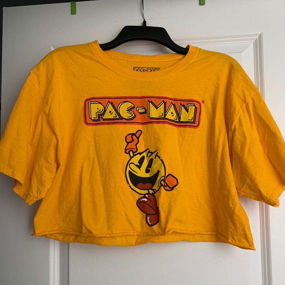 pac-man yellow graphic tee